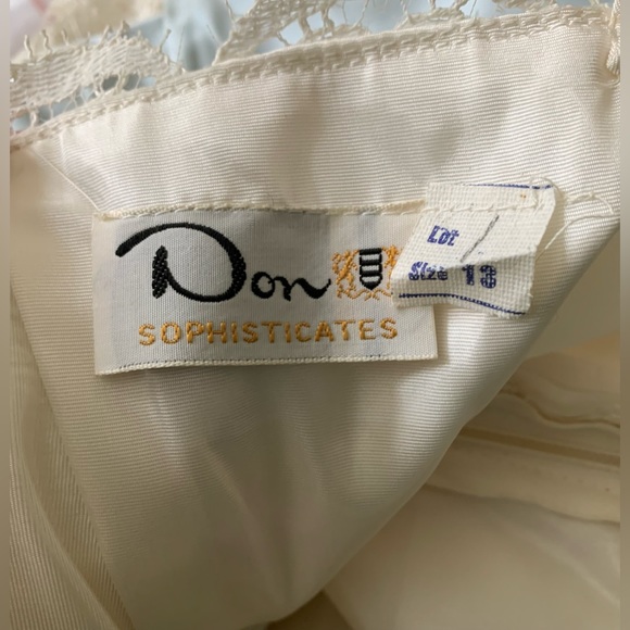 Vintage 70’s Layered Lace Dress Sz 13 - Picture 11 of 14